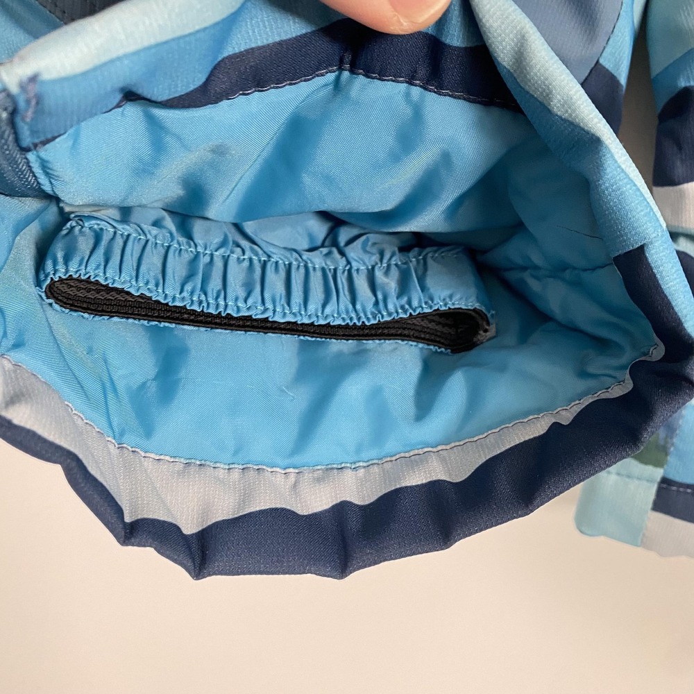 L.L. Bean Snowsuit Baby Boys 6-12 Months Blue Stripe Hooded Thinsulate One Piece - Picture 4 of 16
